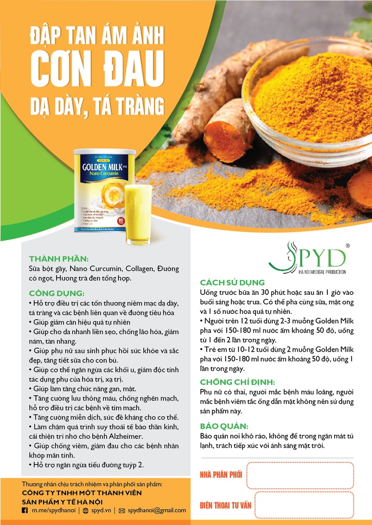 Sữa nghệ Golden Milk NanoCurcumin