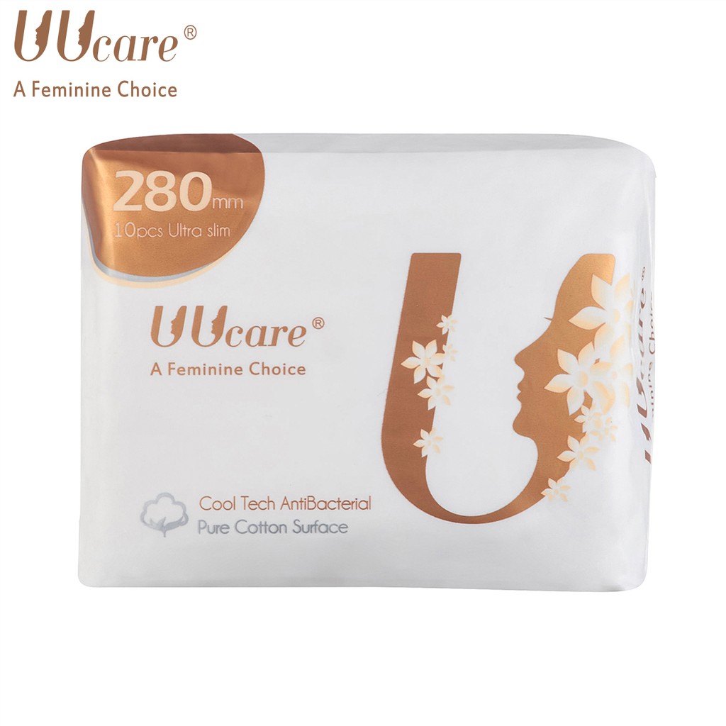 BĂNG VỆ SINH KHÁNG KHUẨN NGÀY VÀ ĐÊM UUCARE CROWN 28CM 10 MIẾNG