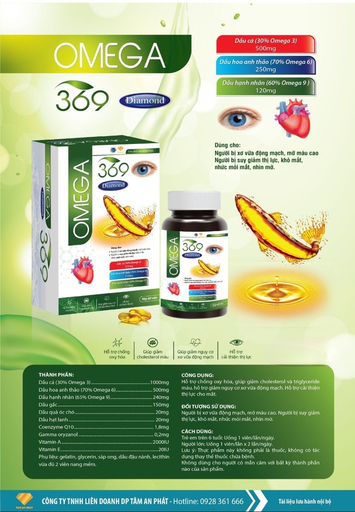 VIÊN UỐNG BỔ MẮT OMEGA 369 DIAMOND