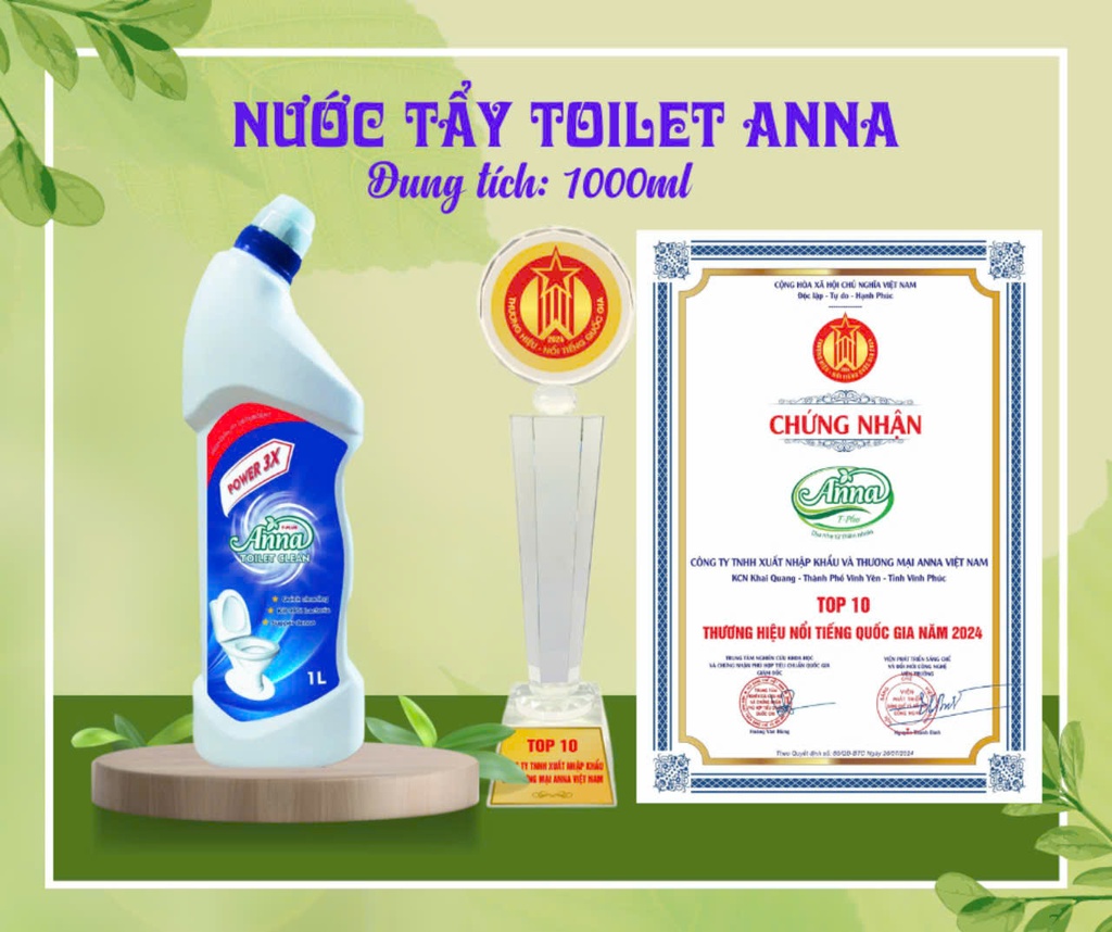 Nước tẩy toilet Anna 1000ml