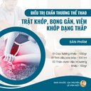 LIỆU TRÌNH ĐIỀU TRỊ CHẤN THƯƠNG THỂ THAO, TRẬT KHỚP, BONG GÂN, VIÊM KHỚP DẠNG THẤP