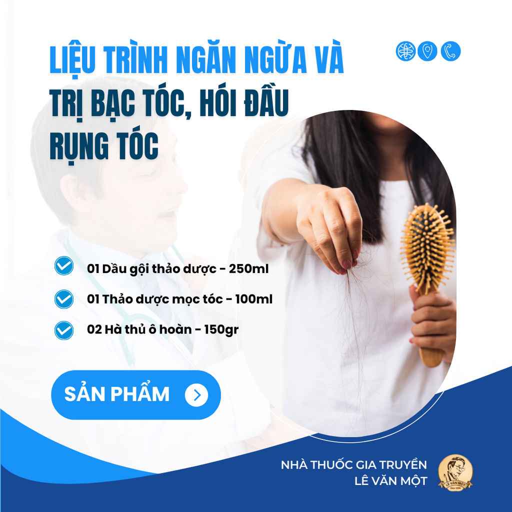 LIỆU TRÌNH NGĂN NGỪA VÀ TRỊ BẠC TÓC, HÓI ĐẦU, RỤNG TÓC